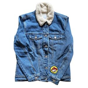 Vintage Old Navy Buc-ee’s Patch Shearling Denim Jacket